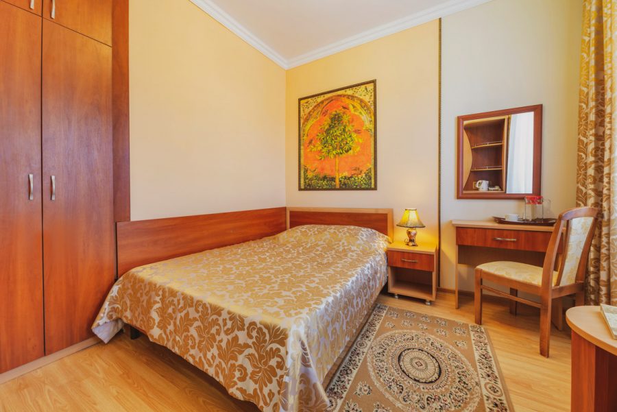 Одноместный стандартный номер в санатории Центросоюз в городе Кисловодске - фотография
